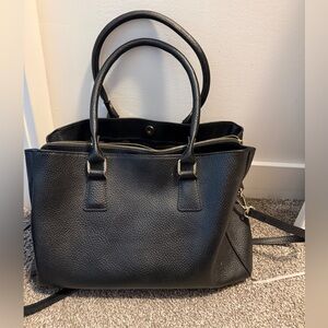 Elegant Black Leather Handbag